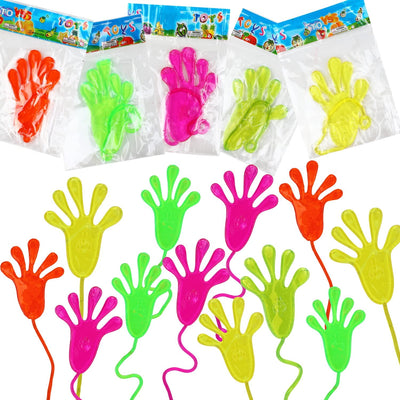 30 Pezzi Mani Appiccicose,Sticky Hands Giocattoli,Colorati Manina Appiccicosa,Gadget Compleanno Regalo Feste per Bambini