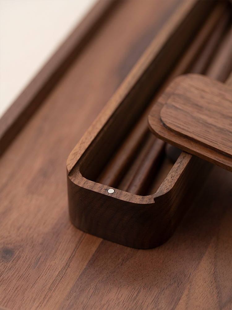 Japanese-style Wooden Portable Tableware Storage Box Set