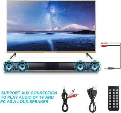 Soundbar Wireless BT 4.0 Altoparlante TV Home Theater 3D Soundbars Basso Televisione Subwoofer Con RCA Line Telecomando