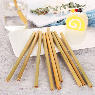 5Pcs Natural Bamboo Straws