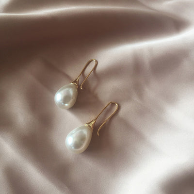 Waterdrop Pearl Simple Personality Earrings