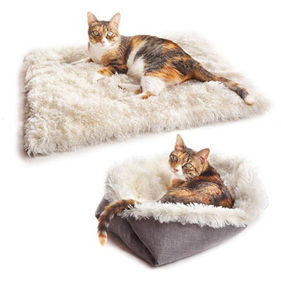 Pet Bed Mat New Pet Soft Dog Cat Blanket Fleece Cat Bed Mat Soft Warm Sleep Mat Cat Supplies Winter Foldable Pet Cushion