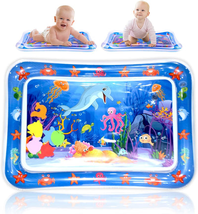 Tappetino Gonfiabile per Pancia Tappetino per Giochi D'Acqua per Bambini per Neonati E Bambini Piccoli Giocattoli per Bambini Da 3 a 24 Mesi, Rafforza I Muscoli Del Tuo Bambino, Portatile