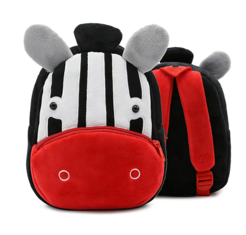 Children School Backpack Cartoon Rainbow Design Soft Plush Material for Toddler Baby Girls Kindergarten Kids School Bags