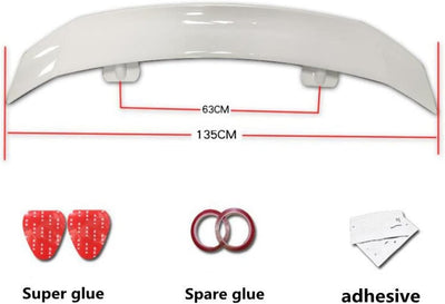 Alettone Posteriore Spoiler Universale per Audi A3 A4 A5 A6 A7 A8 Berlina Bagagliaio Di Un'Auto ABS Materiale Labbro Posteriore Ala Coda Nero Body Kit Refit Spoiler Posteriore Ala