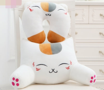 Cat Pillow Cushion Bed Back Cushion Cute Waist Cushion Office Sofa Pillow Lumbar Cushion Car Pillow