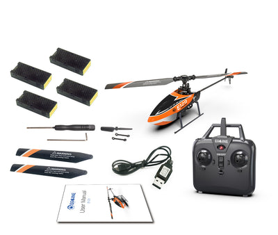 E129 2.4G 4CH 6-Axis Gyro Altitude Hold Flybarless RC Helicopter RTF