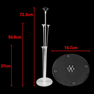 4 Pz Supporto per Palloncino - Porta Palloncini, Aste per Palloncini per Matrimoni, Compleanni, Feste, Trasparente