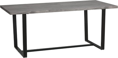 Tavolo Da Pranzo Rettangolare per 8 Persone Stile Industriale, Tavolo Da Cucina E Soggiorno Con Gambe in Acciaio, 180X90X75Cm, Grigio E Nero