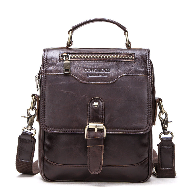 Fashion Cowhide Shoulder Bag for Men