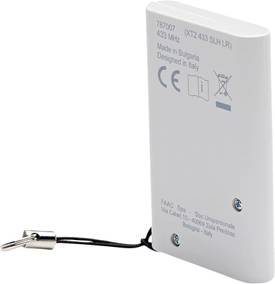 787007 XT2 433 SLH Automazione Cancello Telecomando Trasmittente 2 Canali, 433 Mhz, Bianco