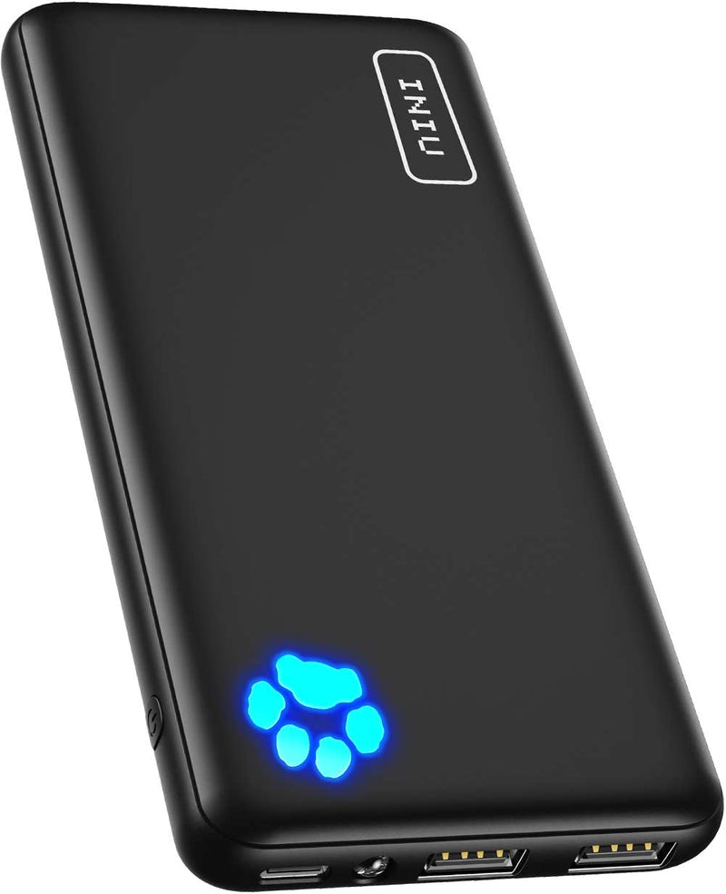 Power Bank,  Ultra Sottile & Leggero Powerbank 10000Mah Doppia Uscita 3A Ad Alta Velocità, Porta USB C Da Esterno Caricatore Portatile Di Torcia per Iphone 14 13 12 Pro Max X 8 Samsung Huawei Ipad