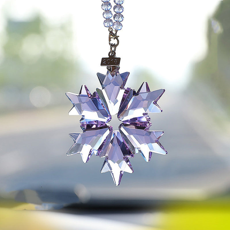 Crystal Snowflake Aesthetic Car Interior Decoration Products