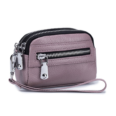 Ladies Mini Double Zipper Multifunctional Coin Purse