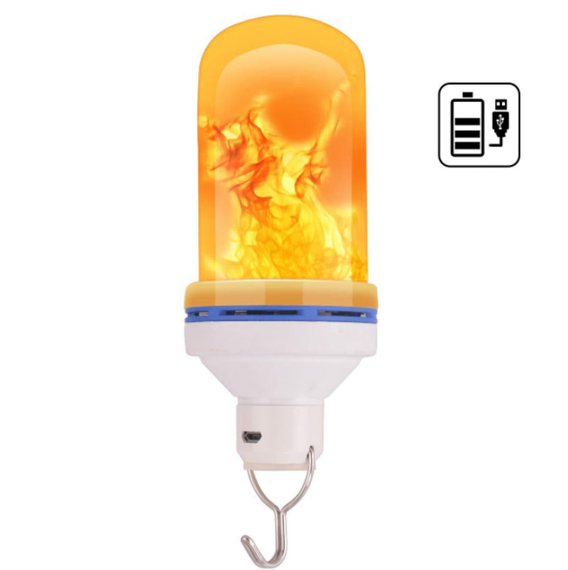 Decorative Lamp LED Flame Lamp E26 USB Emergency Fire Simulation Dynamic Flame Effect Bulb