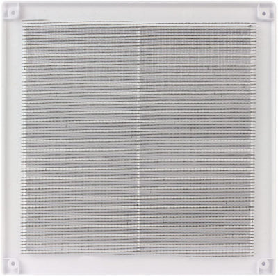 Ventilation Grille 300X300 with Fly Net. White Plastic(Tru-10) by