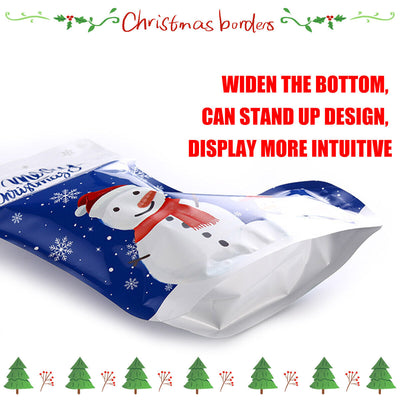 30PCS Christmas Ziplock with Ties Assorted Sizes Stocking Wrapping Bag