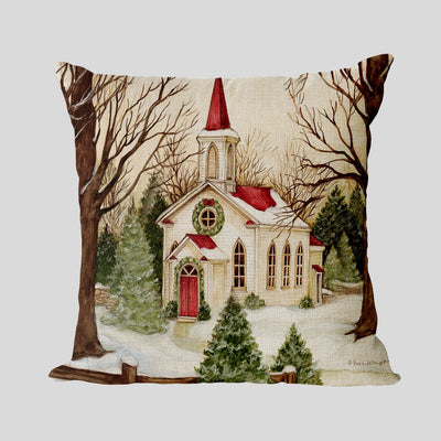 New Year Christmas Series Linen Pillowcase