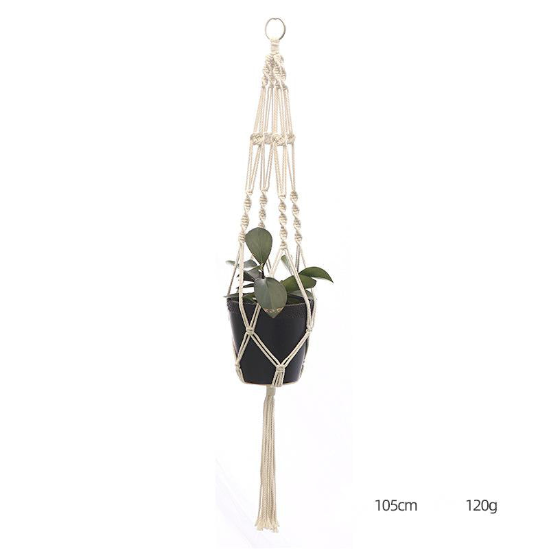 Custom Hand-Knitted Hanging Flowerpot Net Bag