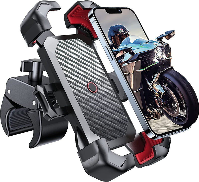 2023 Supporto Telefono Bicicletta, [1S Blocco][100Mph Militare Antivibrante] Porta Cellulare Moto, [5S Installazione ] Universale Manubrio Holder per Iphone 14, Samsung S23, 4,7-7" Smartphone