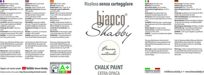 CHALK PAINT Bianco Naturale Pittura Acrilica Shabby Chic Vintage per Mobili E Pareti EXTRA OPACO (500 Ml)