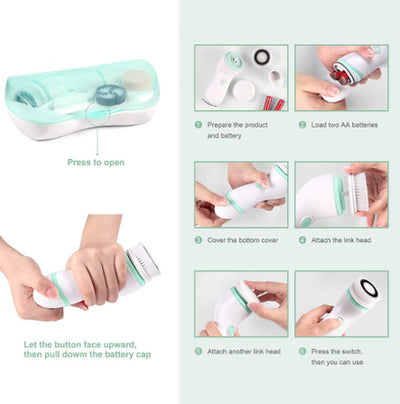 Facial Cleaning Brush, Electric Skin Waterproof Brush