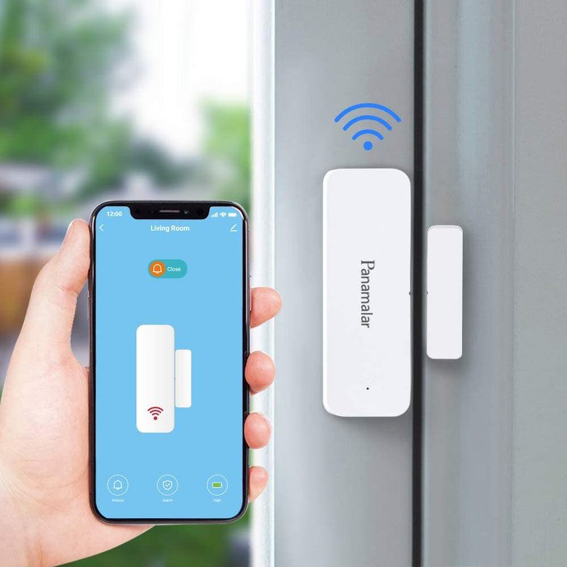 Sensore per Porte E Finestre Wifi,Rilevamento Intelligente Dello Stato Della Porta, Invia Avviso Al Telefono,Funziona Con Alexa Google Home, Accessorio per Dispositivo Smart Home Con Scena