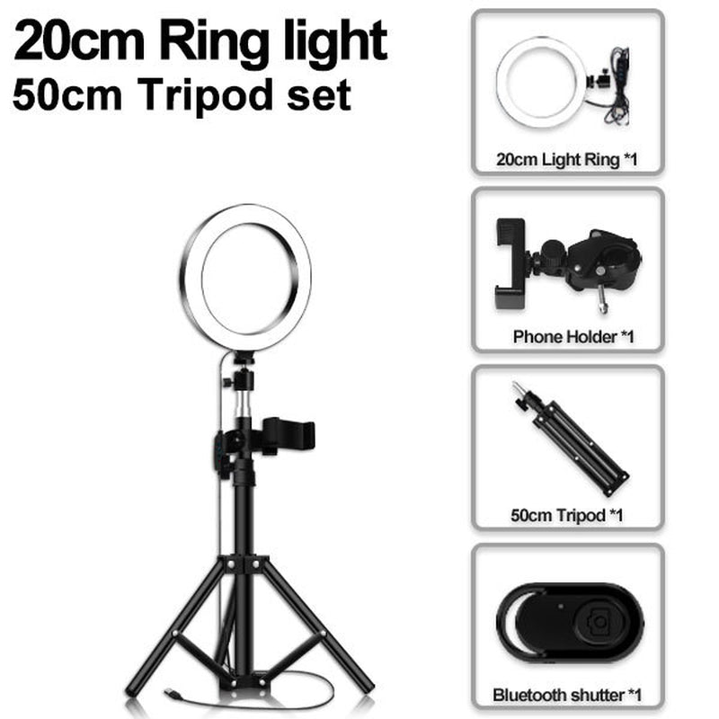 Compatible with Apple, Floor-Standing Portable Tripod Fill Light