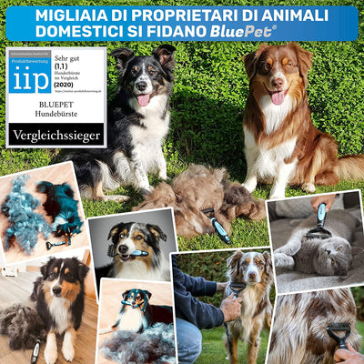 ® Spazzola per Cani E Gatti per Pelo Lungo | Il Pettine per Sottopelo Rimuove Sottopelo E Grovigli | Diradamento E Protezione Superiore Dei Capelli | Spazzola Di Pelliccia