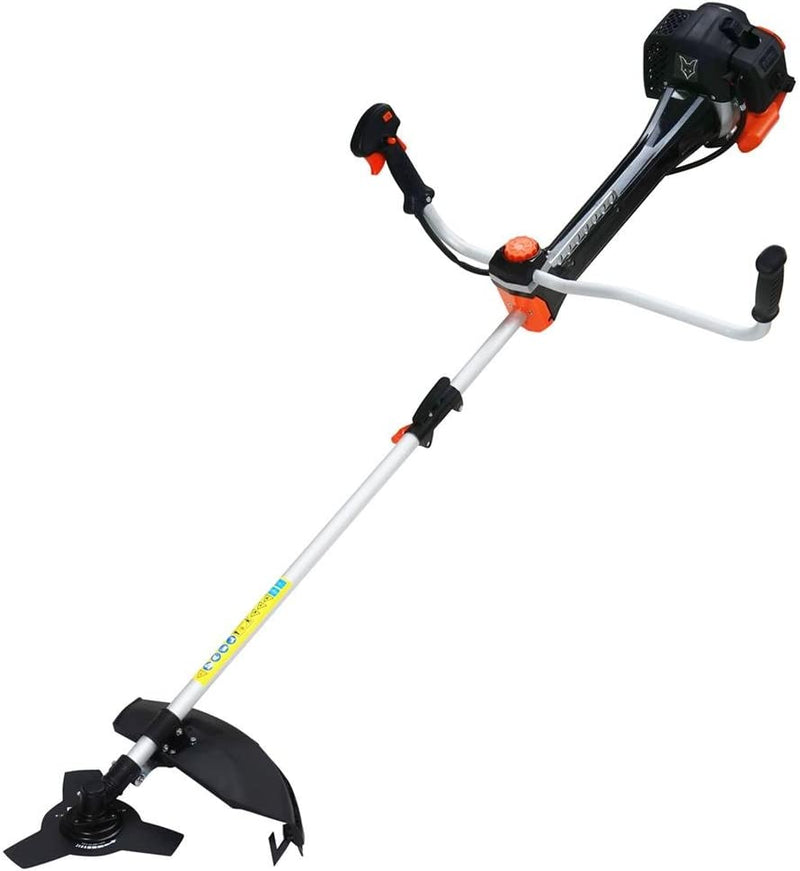 Decespugliatore a Scoppio Professionale Con 52 Cc, Sistema Antivibrazione, Con Tracolla, Lama 3 Denti, Bobina E Multifunzione  PS152 Tagliabordi Trimmer Motore 2 Tempi Con 3 CV Di Potenza