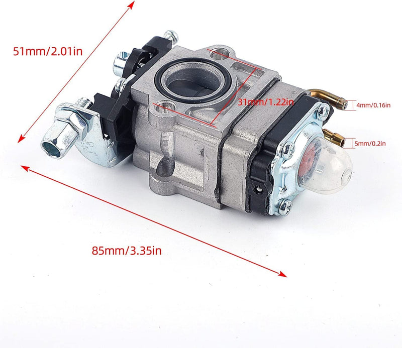 Carburatore Decespugliatore 52Cc 49Cc 43Cc Kit Carbu Con Guarnizione, Tubo, Candela E Filtro Benzina