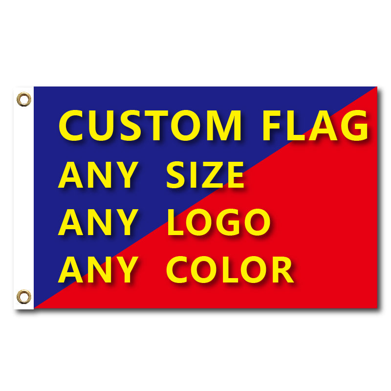 Flags and Banners Graphic Custom Printed Flag with Shaft Cover Brass Grommets Free Design Outdoor Advertising Banner Decoration