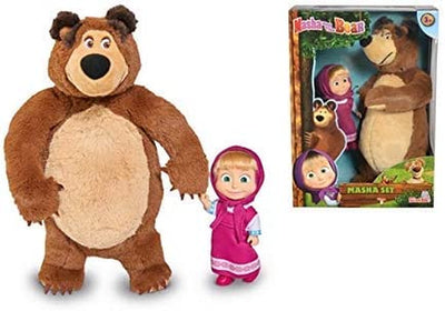 - Masha E Orso, 109301072, + 3 Anni, Set Con Masha Minidoll 12 Cm Con Orso Peluche 25 Cm