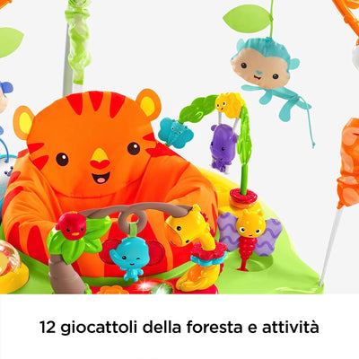 - Centro Attività Amici Della Foresta, Seggiolino Rotante per Attività a 360° Con Tanti Giochi, Accessori E Simpatici Amici, Luci, Suoni E Musica, Giocattolo per Bambini, 0+ Anni, CHM91