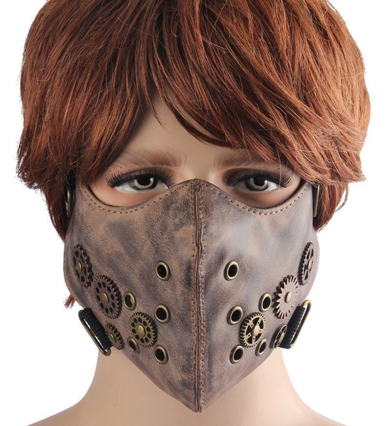 Fashion Personality Punk Trend Leather Mask Jewelry