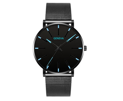 Stainless Steel Mesh Band Business Quartz Watch