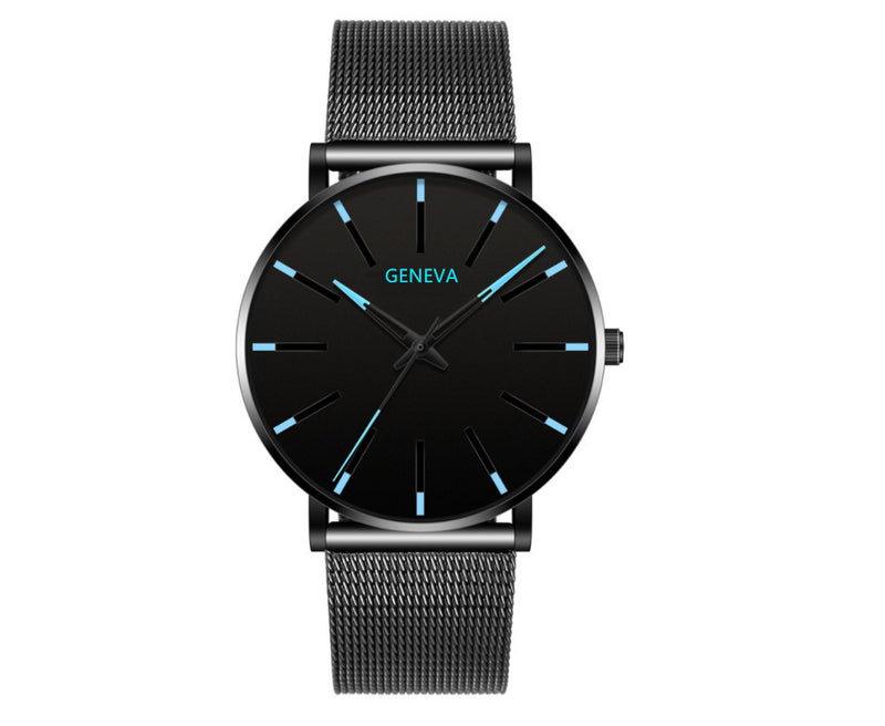 Stainless Steel Mesh Band Business Quartz Watch