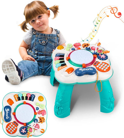 Giochi Bimba 1 Anno , Tavolo Multiattivita Bambini, Regali Bambina Strumenti Musicali, Giocattoli Bambina 1 2 3 4 Anni, Tavolo Giochi Interattivi per Bambino