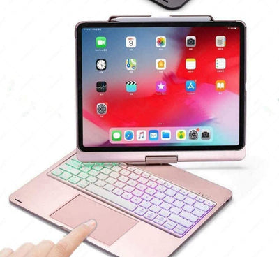 Compatible with Apple, Rotatable Bluetooth Ipad Touch Keyboard with Backlight