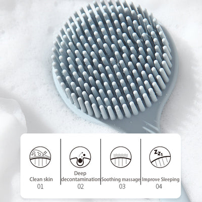 New Silicone Bath Brush Double-Sided Scrubbing