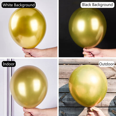 Palloncini D'Oro, 102 Pezzi Palloncini Diverse Dimensioni Confezione Da 18 Pollici 12 Pollici 10 Pollici 5 Pollici per Decorazioni Di Compleanno, Decorazioni Di Nozze