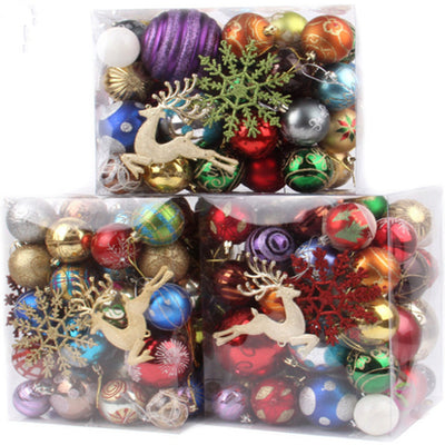 Bucketed Plastic Shiny Matte Christmas Balls