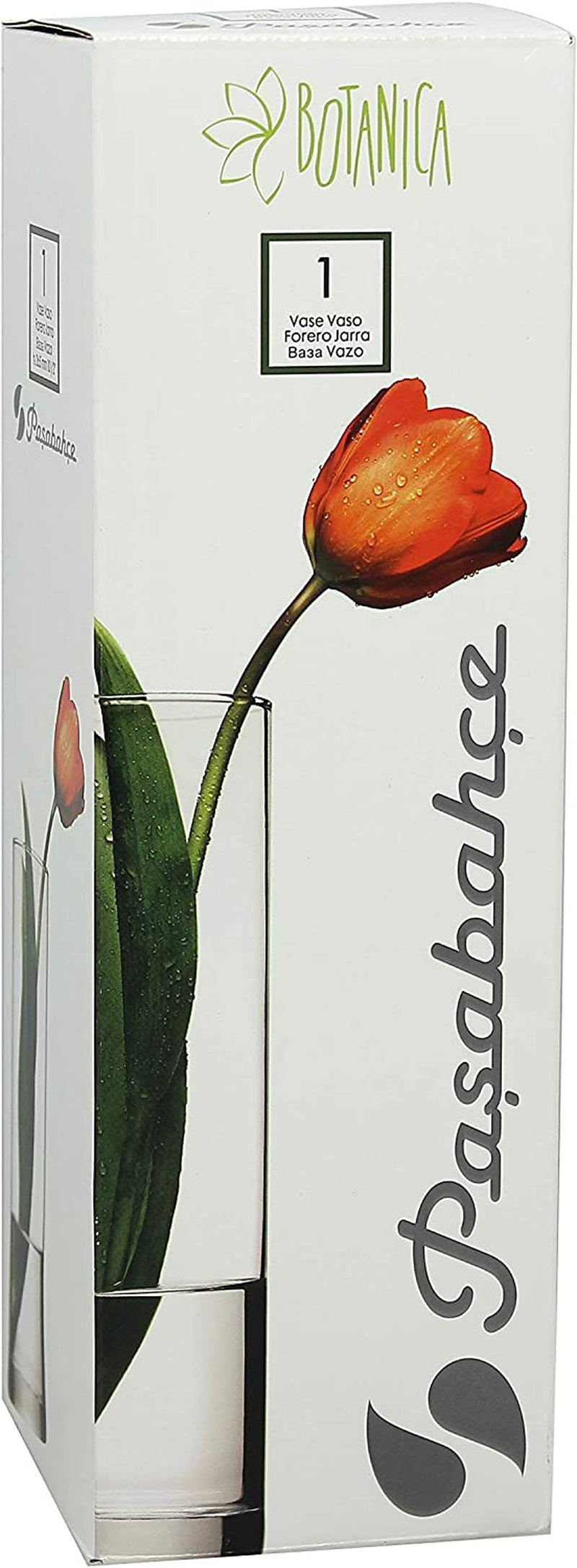 Pasabahce 43767 Flora Vaso Vetro, Cilindrico, 26.5 Cm