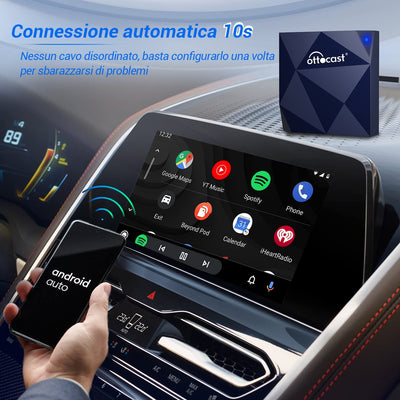 -Android-Auto-Wireless-Adattatore-Adapter Senza Fili AA Dongle Plug & Play Adatto Androidauto Activator per Auto Con Funzione Android Auto Cablata in Fabbrica(Anno Di Produzione: 2016-2023)