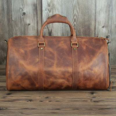 Horse Leather Men'S Travel Bag