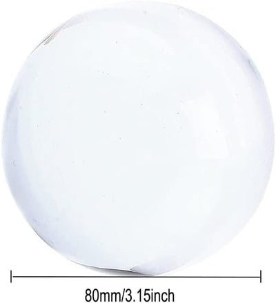 Sfera Di Vetro, K9 Sfera Di Cristallo, 80Mm K9 Sfera Vetro Trasparente per Fotografia, Sfera Di Cristallo Palle Di Vetro per Foto, per Fotografia, Decorazione, Divinazione