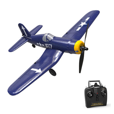 Three Batteries- Mini F4U EPP 400Mm Wingspan 2.4G 6-Axis Gyro One Key Return Aerobatic Indoor RC Airplane Trainer Fixed Wing RTF for Beginner