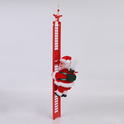 Electric Climbing Chimney Santa Claus Christmas Decoration Figurine Ornament Family New Year Party Santa Claus New Year Gift