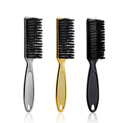 Retro Gradient Oil Head Electroplating Broken Hair Sweeping Neck Cleaning Beard Brush Hair Salon Hairdressing