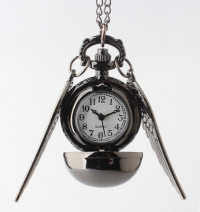 Harry Potter Tungsten Steel Pocket Watch Small Quartz Flip Pocket Watch